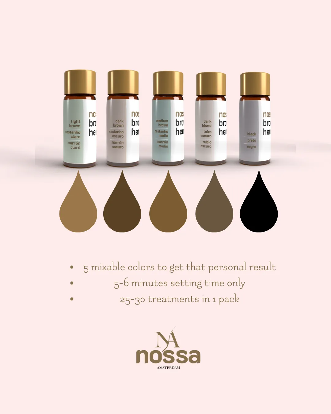 Nossa Brow Henna Ljus Brun