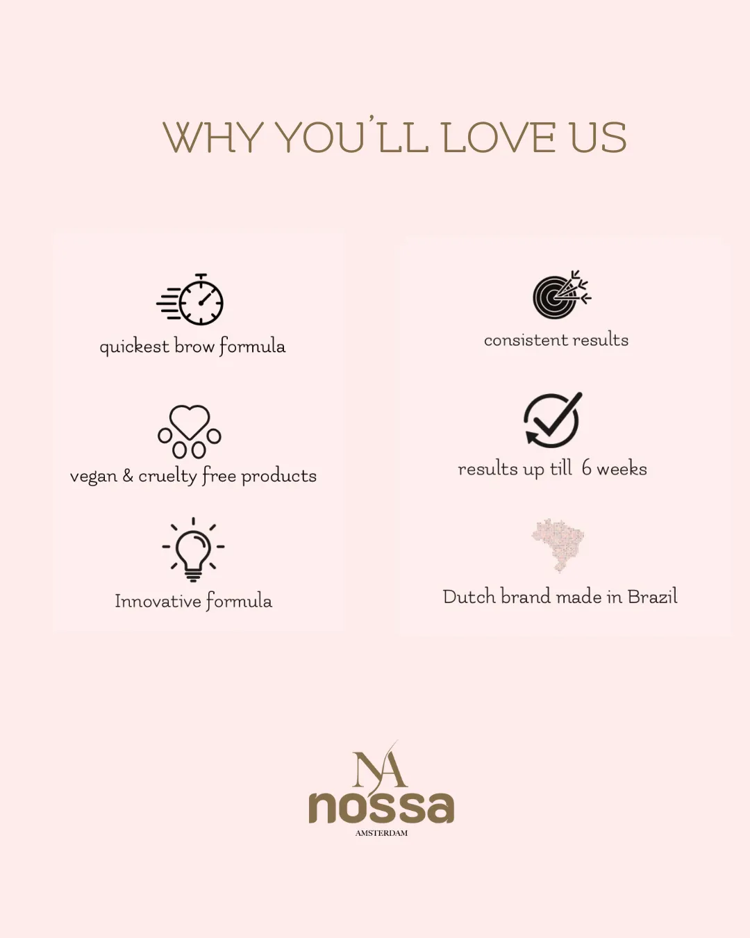 Nossa Brow Henna Ljus Brun